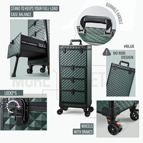 Dark green finish on Yueieoun trolley adds professional style