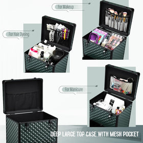 Deep top case on Yueieoun trolley stores full size spa products and palettes