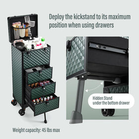 Lockable wheels on Yueieoun cart provide secure transport