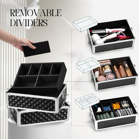 Yueieoun professional cosmetology case features secure lock system for valuable tools during transit