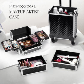 Yueieoun travel makeup trolley on wheels designed for on-the-go pros