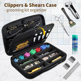 Yueieoun XL clippers case interior organized for multiple clippers and guards