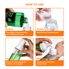 Leak-proof foam pump enabling mess-free, one-handed use
