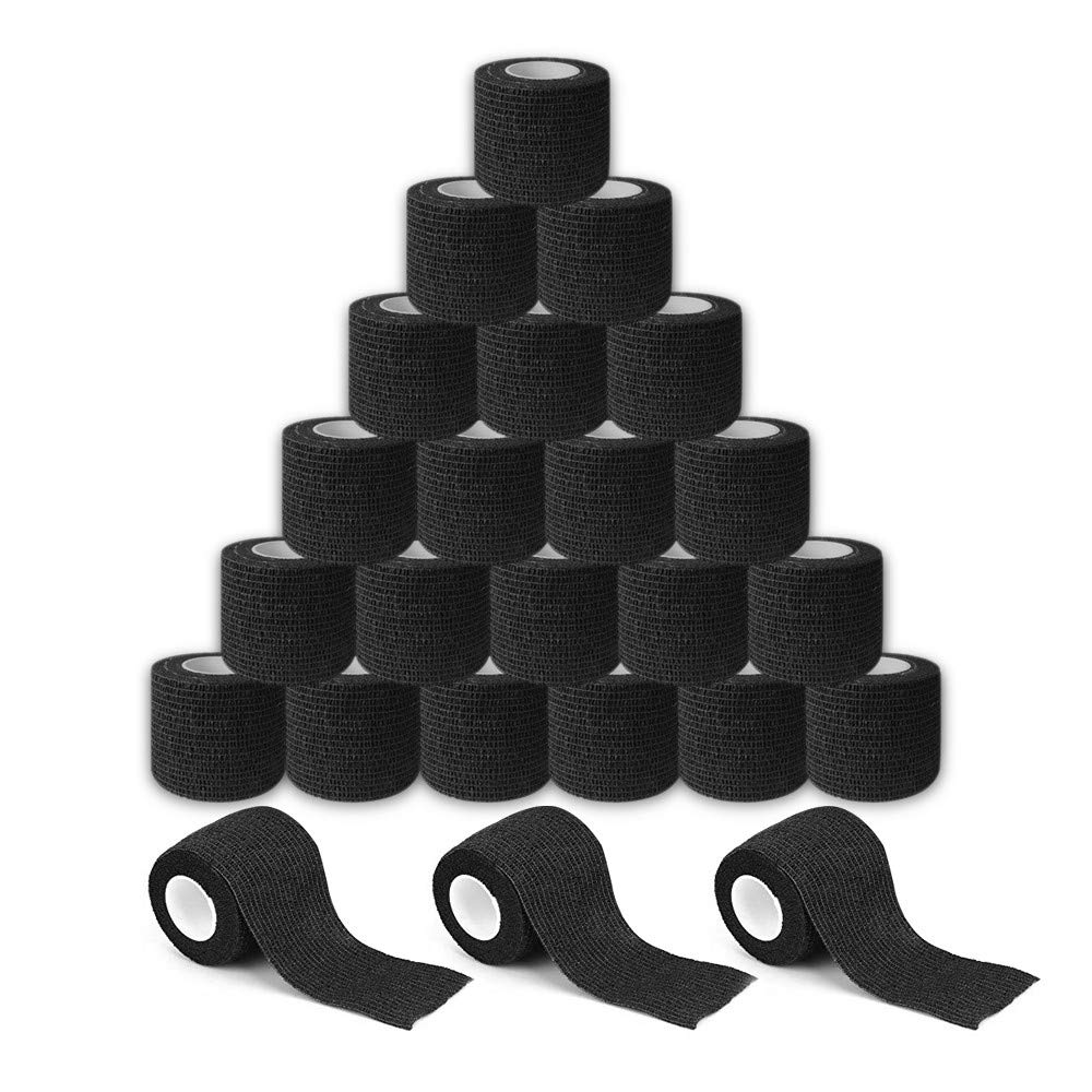 Yuelong tattoo grip wrap 24 black rolls keeps grip clean and secure.