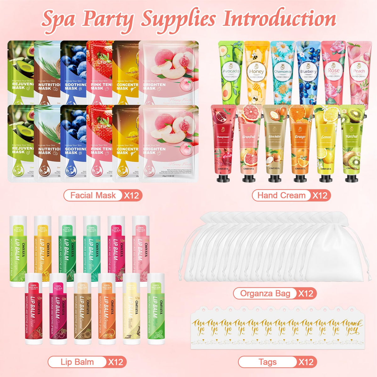 YUEONEWIN face masks variety pack for hydrating skin.