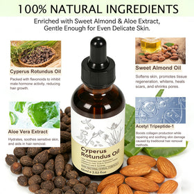 YUEPLATTNMAY Cyperus Rotundus oil texture shown for easy daily use