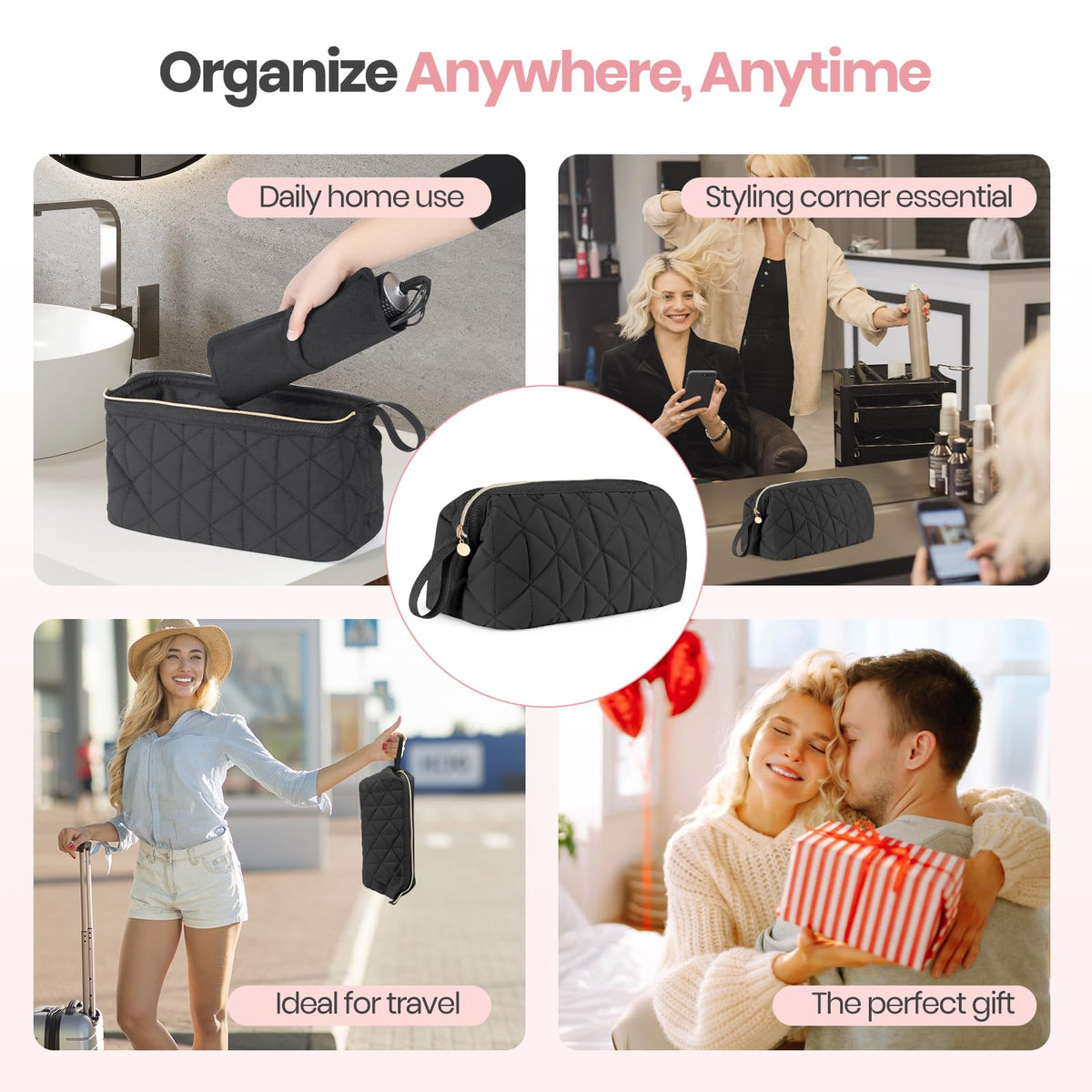 YUFIXO travel bag in black as a stylish gift for on-the-go styling