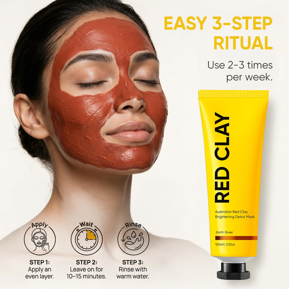 YUJIAS rinse-off moment with warm water revealing refreshed skin