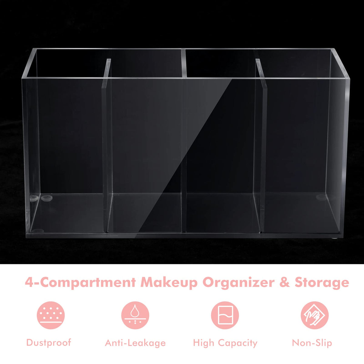 Yulejo acrylic makeup brush holder keeps brushes neatly organized