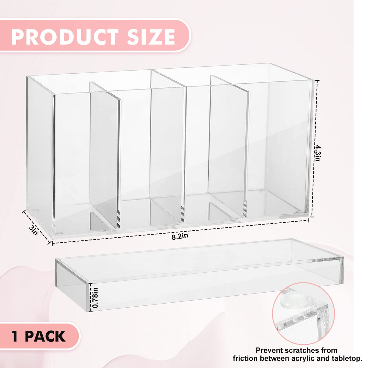 Yulejo lash organizer with lid open provides easy access to brushes