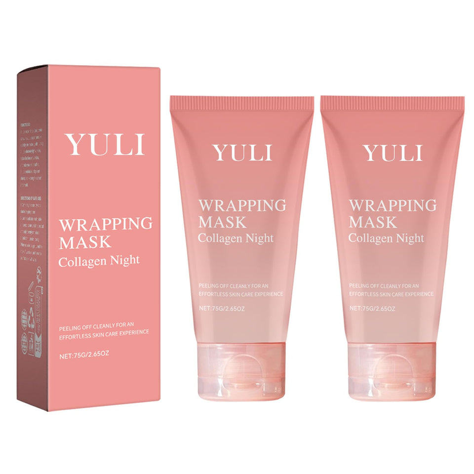 YULI collagen night wrapping mask packaging for overnight nourishment