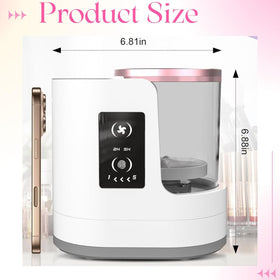 Yuliana compact makeup brush cleaner suitable for on-the-go cleaning.