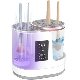 Yuliana electric brush cleaner front view showing compact design for easy use.