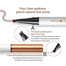 Yulinlon Q707 waterproof brow pencil swatch demonstrates long-lasting color.