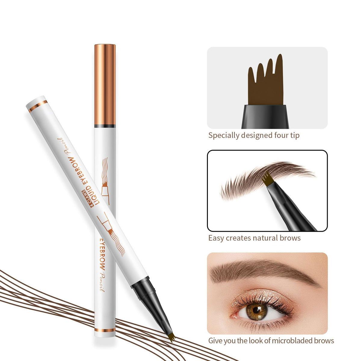 Yulinlon Q707 natural-look brow finish under makeup lighting.