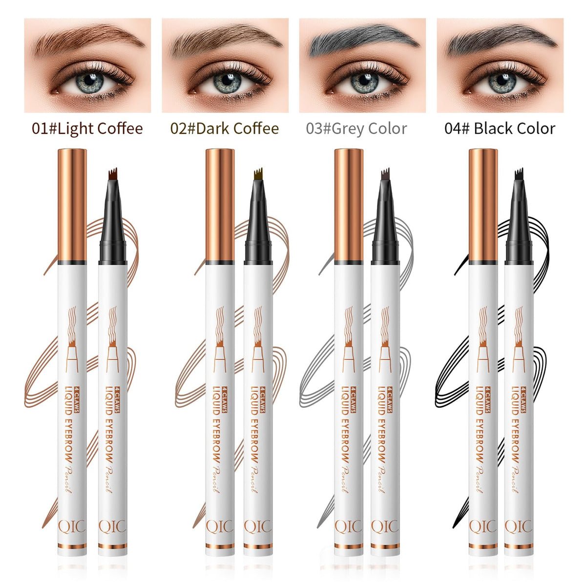 Yulinlon Q707 smudge-proof formula keeps brow color intact.