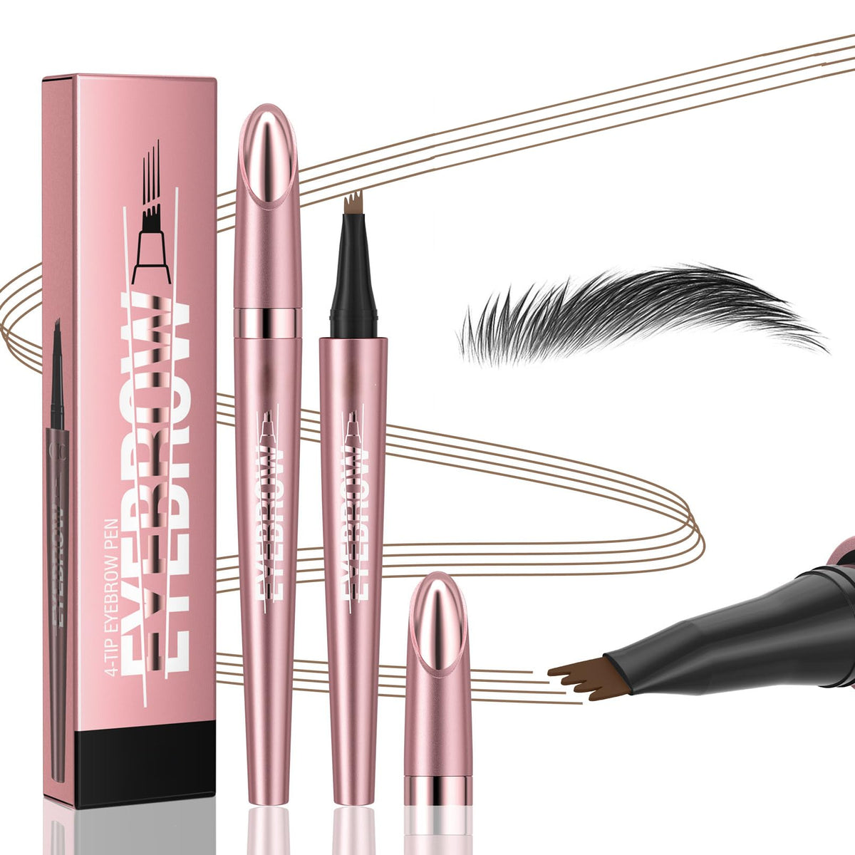 Yulinlon Q708 packaging highlights sleek eyebrow pencil for easy daily grooming