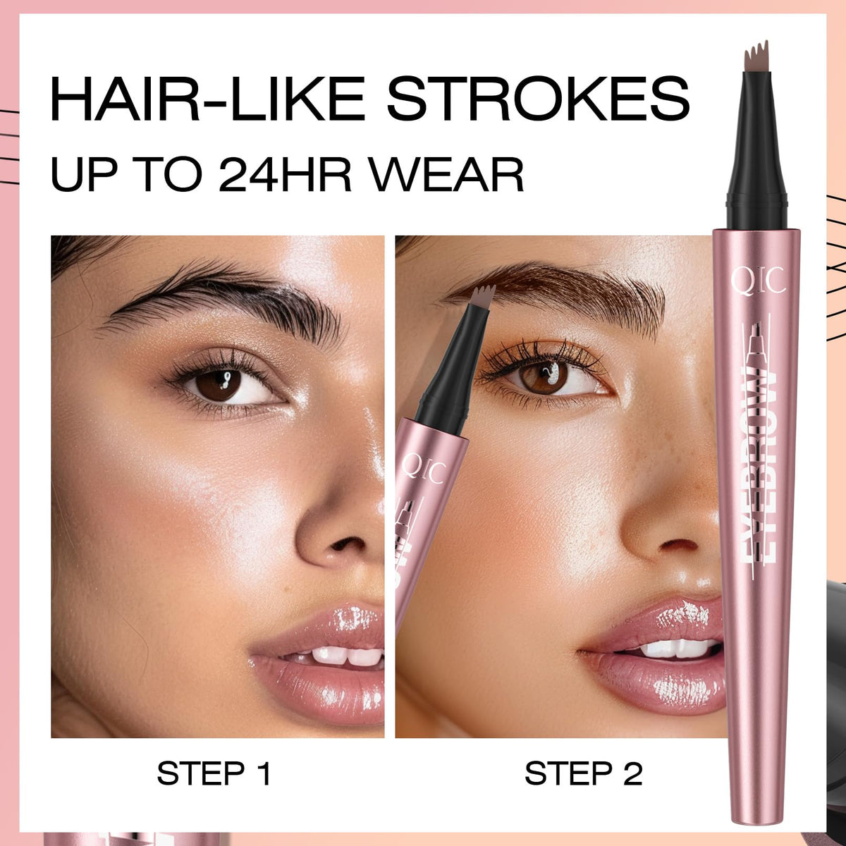 Color swatch in 5 Brown showing versatile shade for diverse skin tones and hair colors