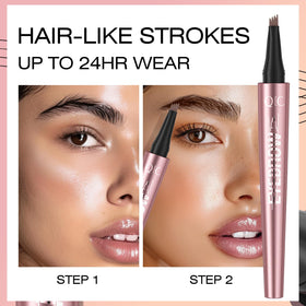 Color swatch in 5 Brown showing versatile shade for diverse skin tones and hair colors