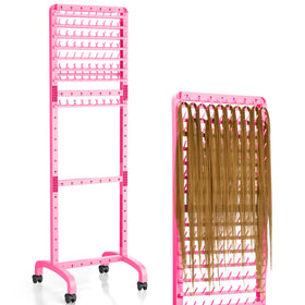 The Yumkfoi adjustable braiding rack with 160 pegs for customizable, comfortable braiding sessions.