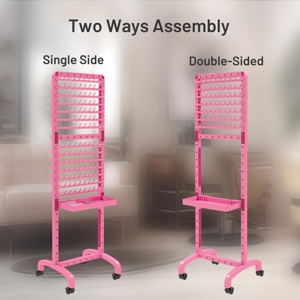 Yumkfoi braiding rack tool tray keeps essentials within reach during sessions.