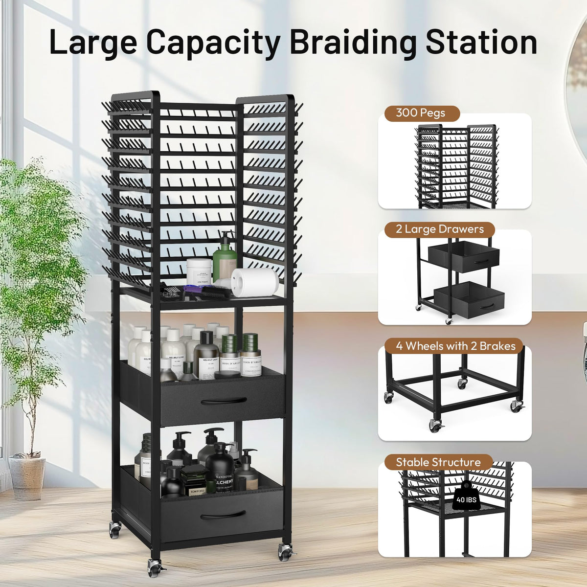 Yumkfoi included braiding tools kit keeps 16 accessories organized