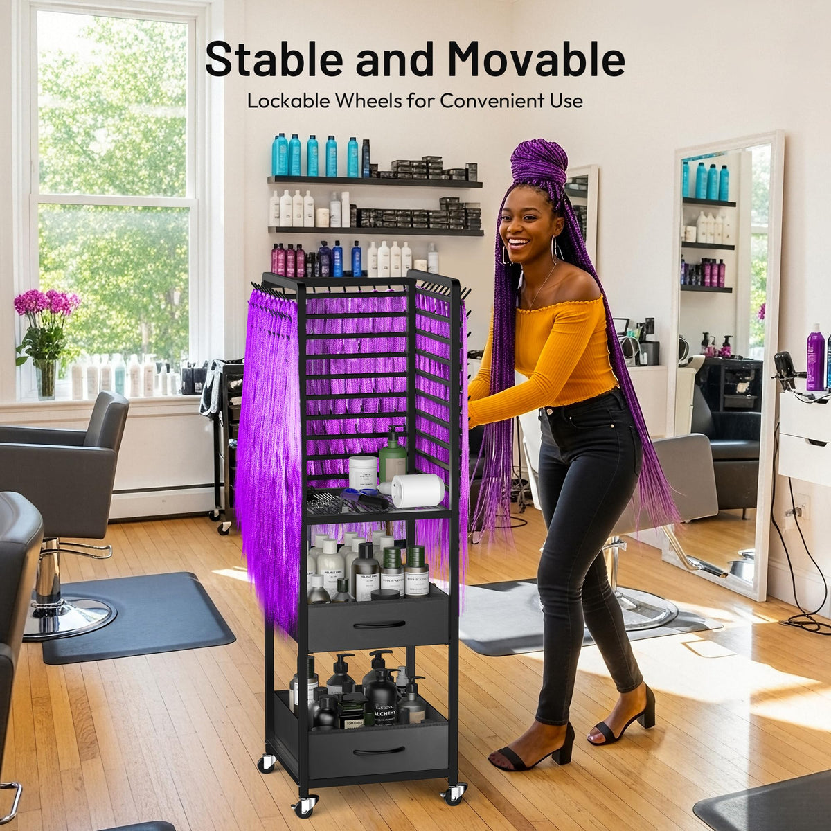 Yumkfoi hair extension holder supports efficient session prep