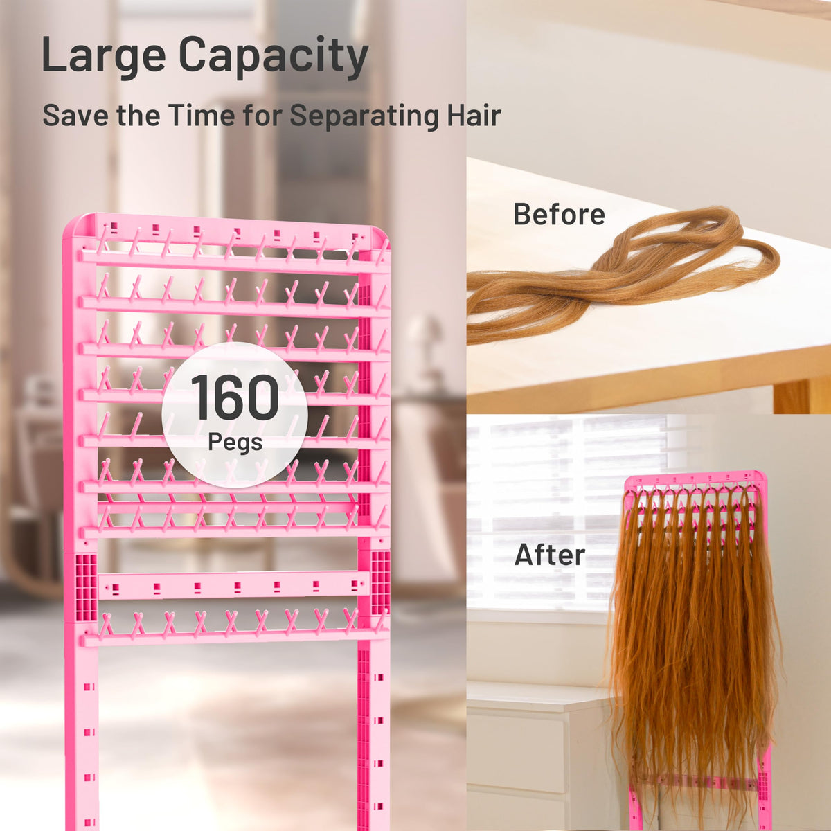 Yumkfoi removable peg rows allow height and spacing adjustments for standing or sitting work.