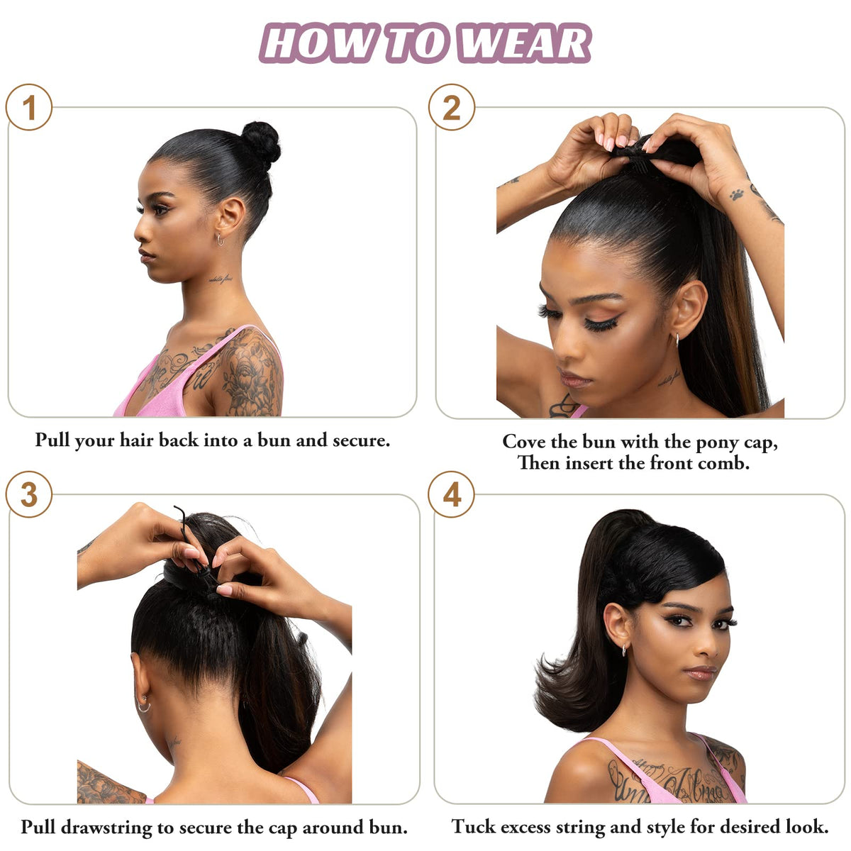 YUMOREAL lightweight ponytail design supports all-day styling comfort