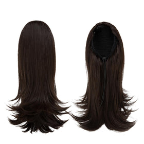YUMOREAL ponytail with end curls offers secure wear with drawstring and clips