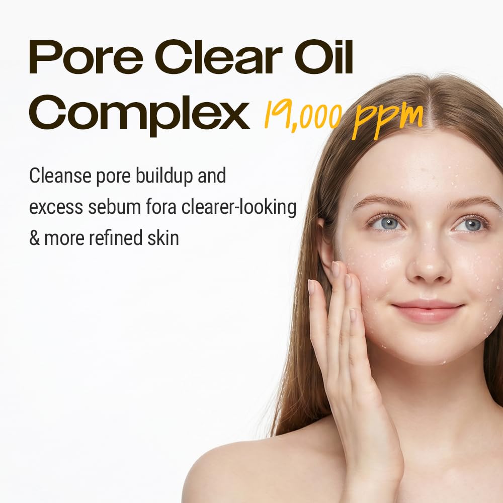 YUMU Coix Seed Deep Pore Cleansing Oil with coix seed ingredient for soothing skin feel.