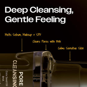 YUMU Coix Seed Deep Pore Cleansing Oil melts waterproof makeup without greasy residue.