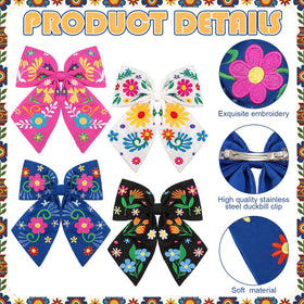 Yunlly Cinco de Mayo bow worn on model for festive looks.