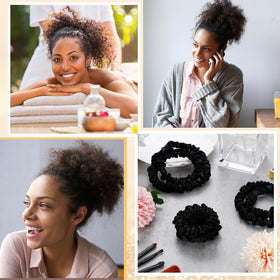 Yunlly dreadlock-friendly hair ties in black safeguard dread styles while staying comfortable.