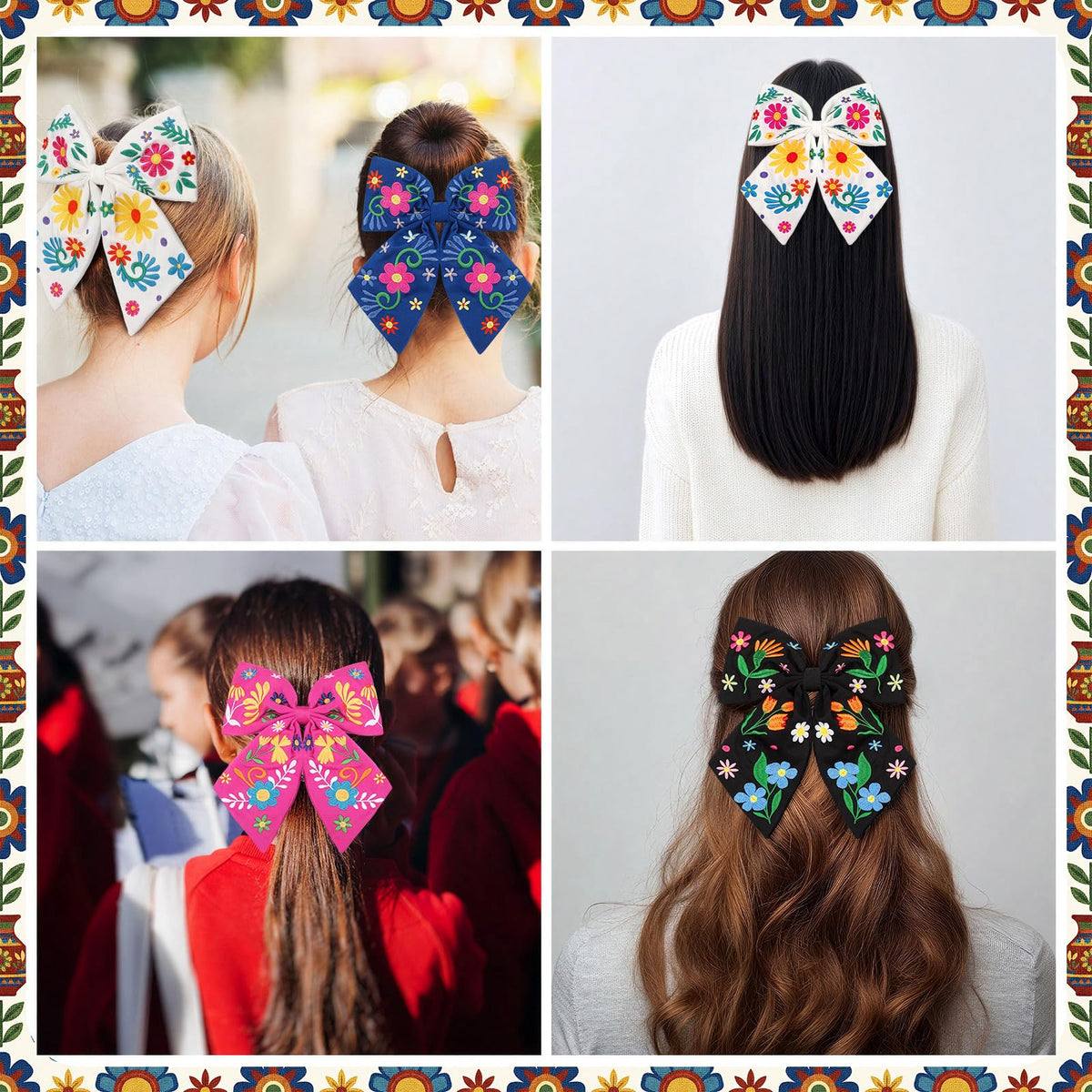 Yunlly Mexican-themed hair accessories suit celebrations and gatherings.