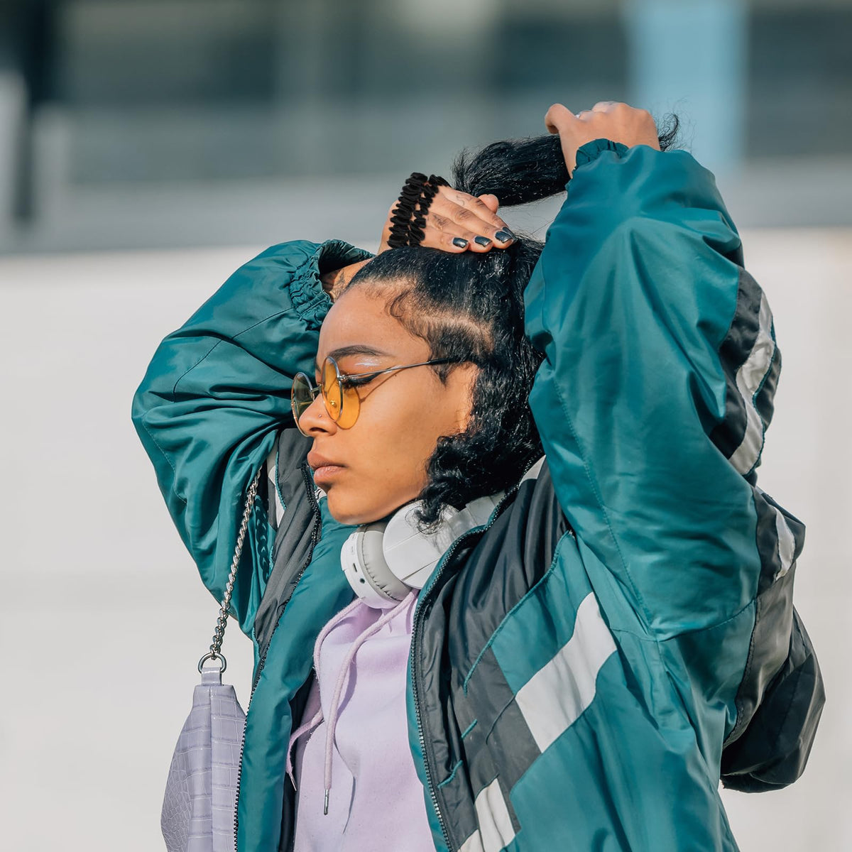 Yunlly satin hair ties for thick hair help secure buns without snagging.