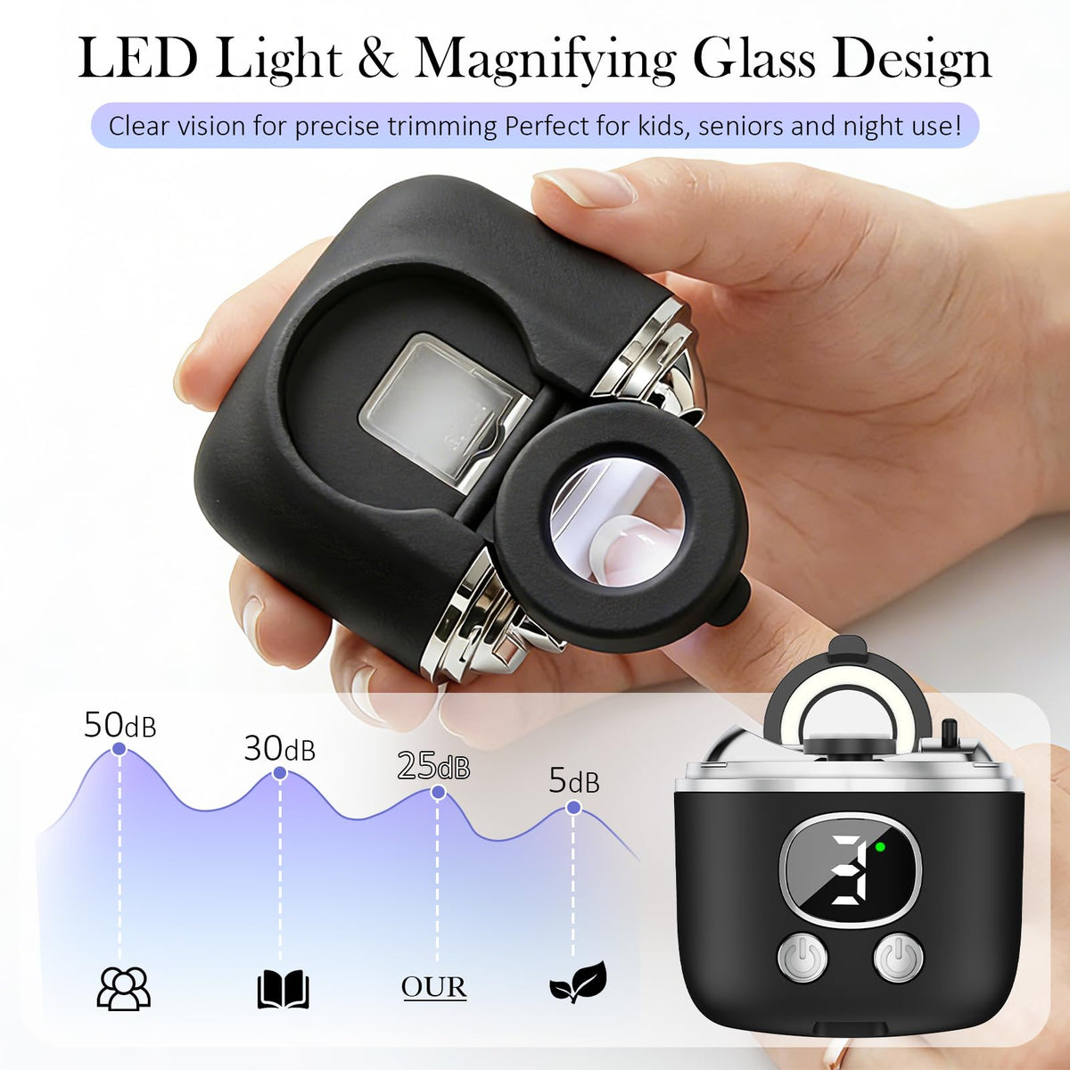 YunLuna 3 speed dial enabling gentle to robust nail care