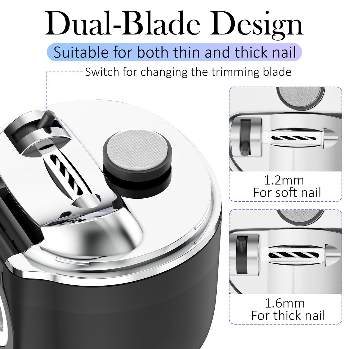 YunLuna dual-port trimming heads close up for versatility
