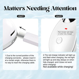 YUNRUO neck face massager with three colour modes for personalized sessions.