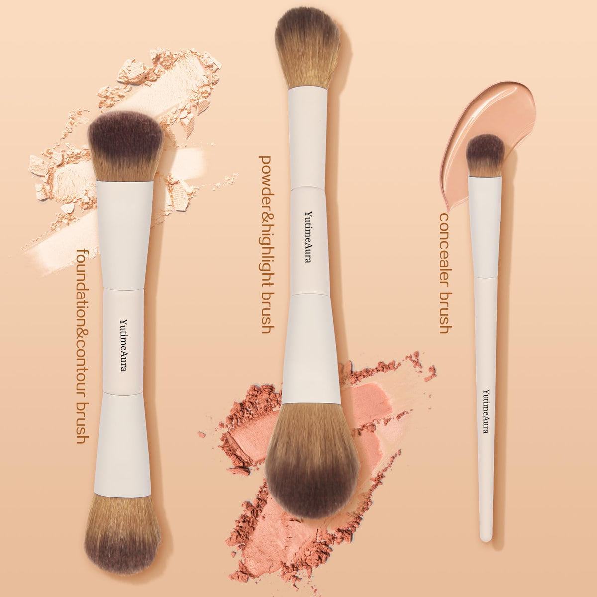 YutimeAura bronzer and contour brush for sculpted definition