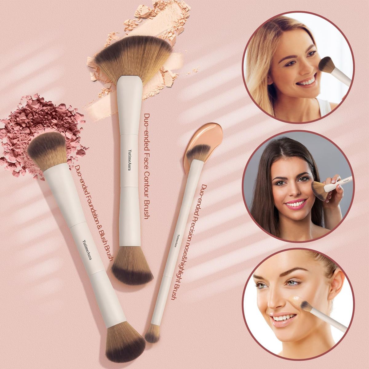 YutimeAura concealer brush for precise, lightweight concealer application.