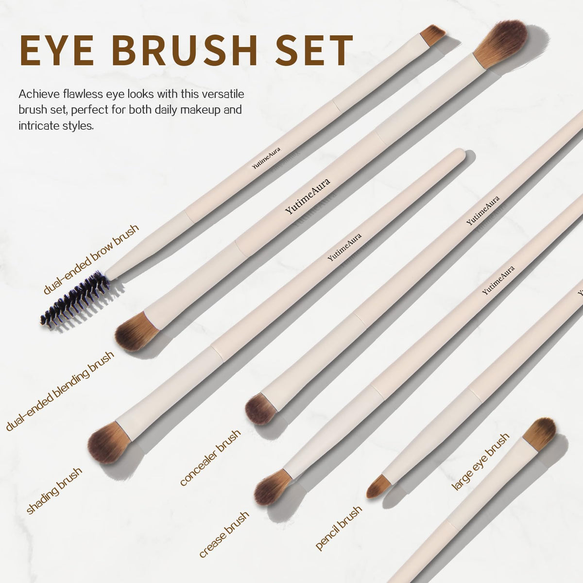 YutimeAura seven-eyeshadow brush set for detailed eye looks
