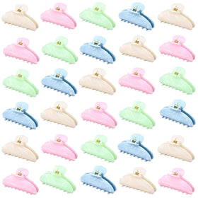 Yuxung 32pc large acrylic hair claw clips pack showing vibrant colors and translucent finish