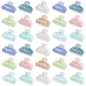 Yuxung 32-piece large acrylic claw clips in multicolor for secure everyday hairstyles.