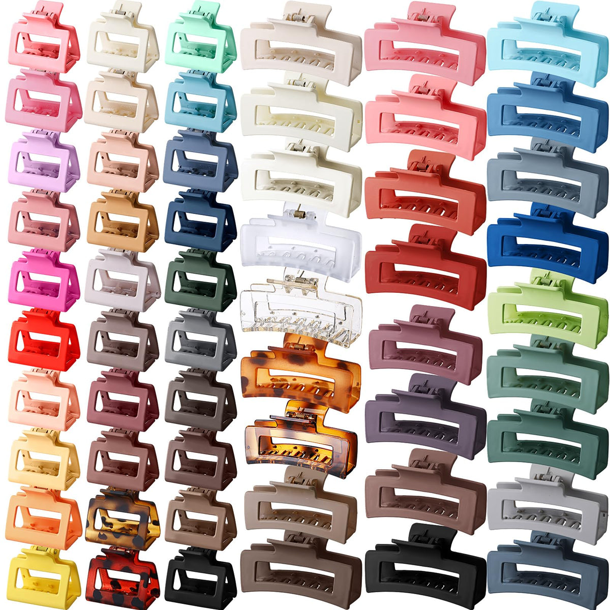 Yuxung 56-piece multicolor clip set, 2-inch size, offers secure everyday styling.