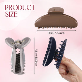 Yuxung large acrylic clip in dark brown provides secure hold for different hair types.