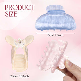 Yuxung acrylic non-slip claw clip delivers strong grip for thick or thin hair.