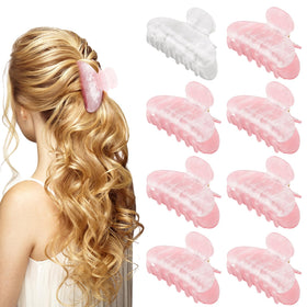 Yuxung bridesmaid proposal gift acrylic hair clips with marbled design for elegant gifting.