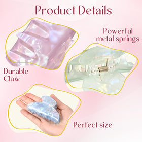 Yuxung Mermaid pink clip adds vibrant color while securing hair.
