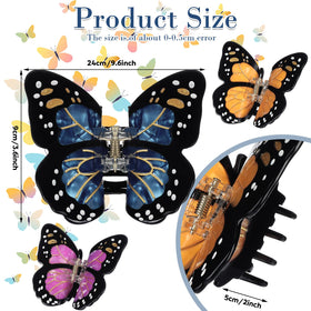 Yuxung Monarch butterfly hair clip blue adds color while holding hair firmly